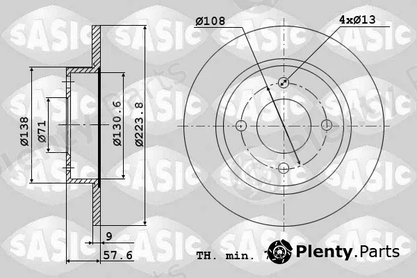 Sasic 2004286J — Brake Disc