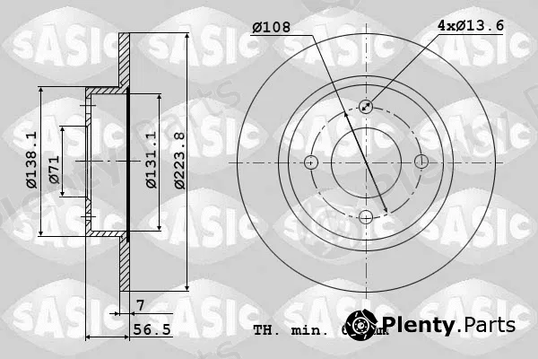 Sasic 2004276J — Brake Disc