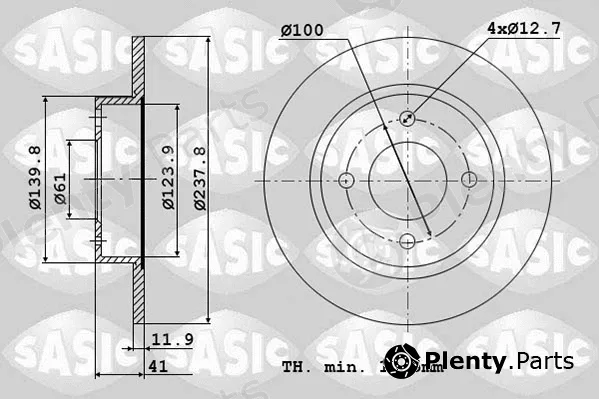 Sasic 4004253J — Brake Disc