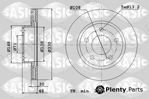 Sasic 6100039 — Brake Disc