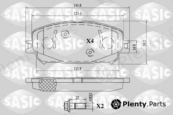 Sasic 6214046 — Brake Pad Set, disc brake
