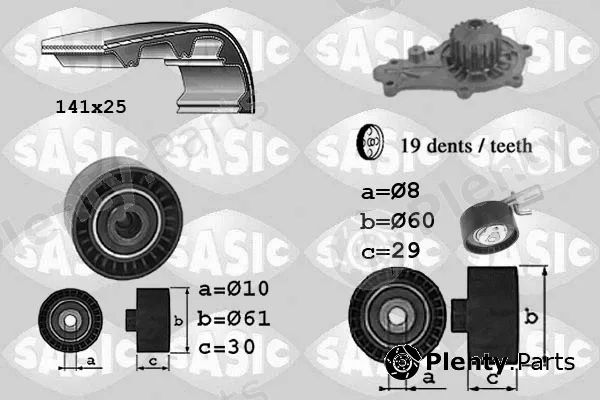 Sasic 3906097 — Water Pump & Timing Belt Kit