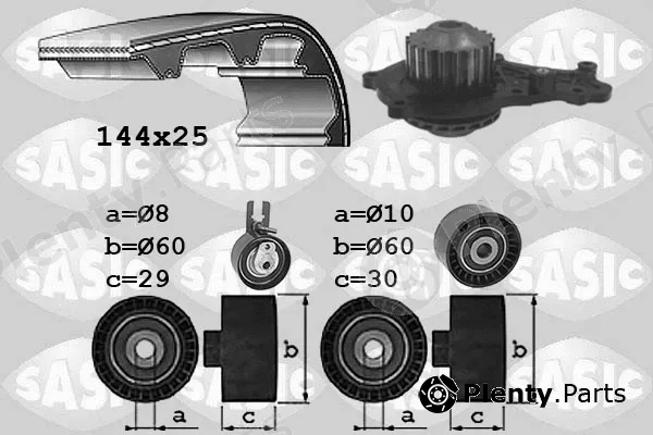 Sasic 3906109 — Water Pump & Timing Belt Kit