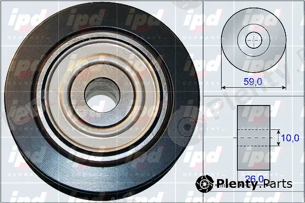 IPD 15-3935 — Deflection/Guide Pulley, V-ribbed belt