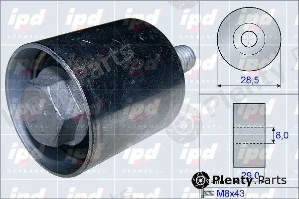 IPD 15-3897 — Deflection/Guide Pulley, timing belt