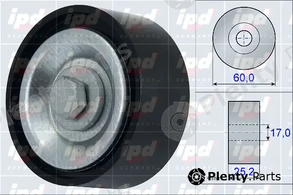 IPD 15-3890 — Deflection/Guide Pulley, V-ribbed belt