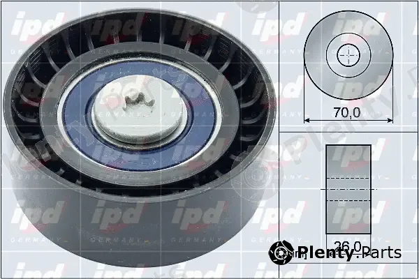 IPD 15-4087 — Deflection/Guide Pulley, V-ribbed belt