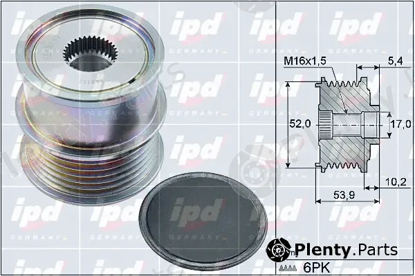 IPD 15-4133 — Tensioner Pulley, V-ribbed belt