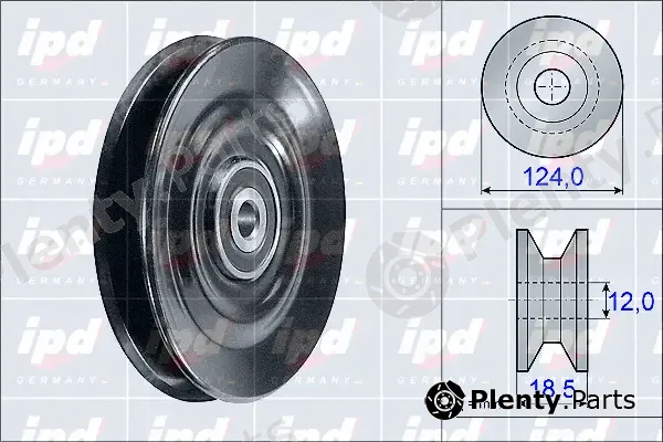 IPD 15-3923 — Deflection/Guide Pulley, V-ribbed belt