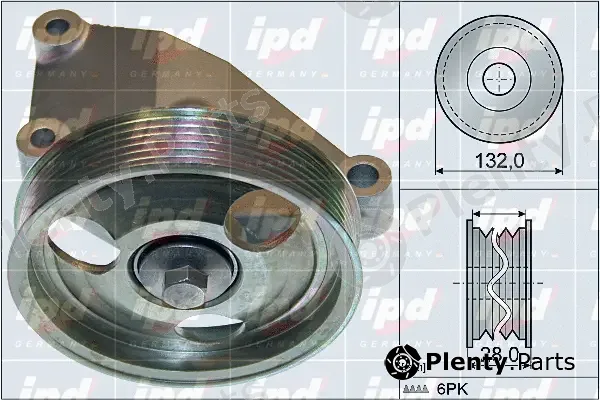 IPD 15-4055 — Deflection/Guide Pulley, V-ribbed belt