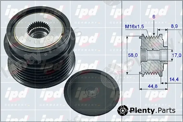 IPD 15-4009 — Alternator Freewheel Clutch