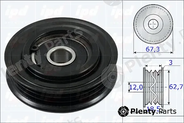 IPD 15-3822 — Tensioner Pulley, V-ribbed belt