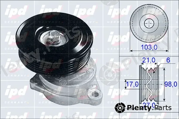 IPD 15-3942 — Belt Tensioner, V-ribbed belt