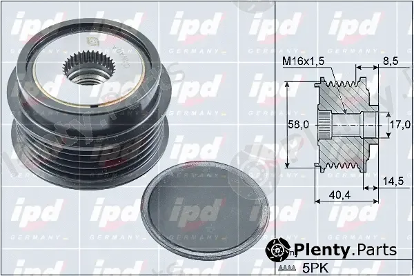 IPD 15-4157 — Alternator Freewheel Clutch
