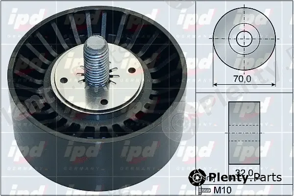 IPD 15-3933 — Deflection/Guide Pulley, V-ribbed belt