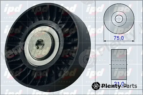 IPD 15-3896 — Deflection/Guide Pulley, V-ribbed belt