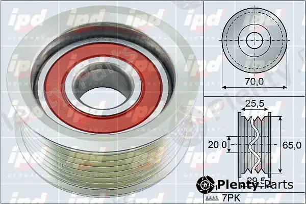 IPD 15-4140 — Deflection/Guide Pulley, V-ribbed belt