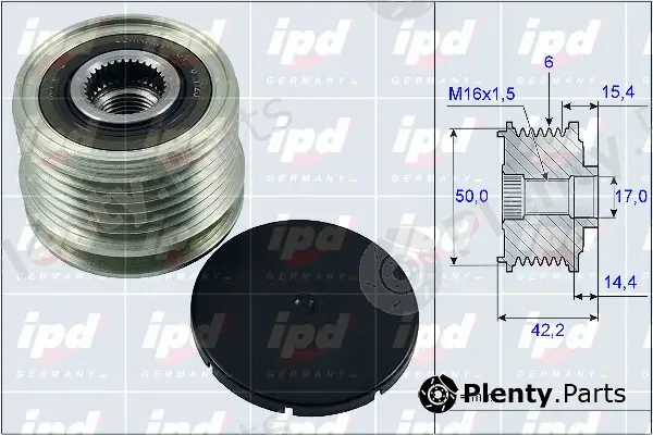 IPD 15-3965 — Alternator Freewheel Clutch