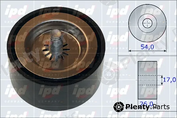 IPD 15-3874 — Deflection/Guide Pulley, V-ribbed belt