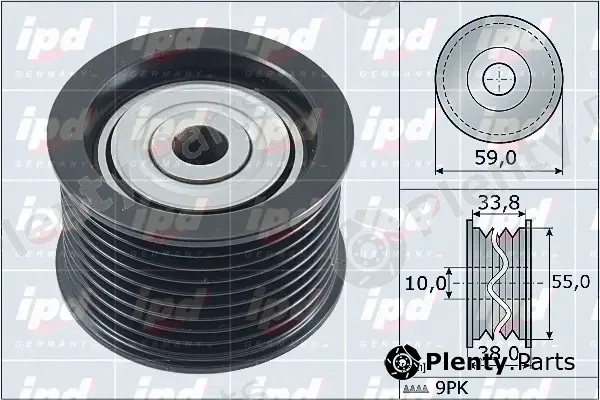 IPD 15-4117 — Deflection/Guide Pulley, V-ribbed belt