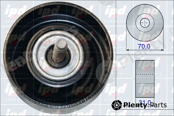 IPD 15-3992 — Deflection/Guide Pulley, V-ribbed belt
