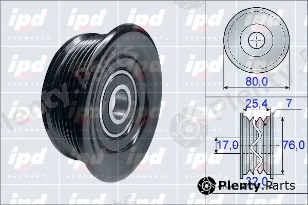 IPD 15-3919 — Deflection/Guide Pulley, V-ribbed belt