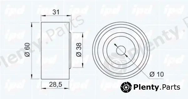 Deflection/Guide Pulley, timing belt