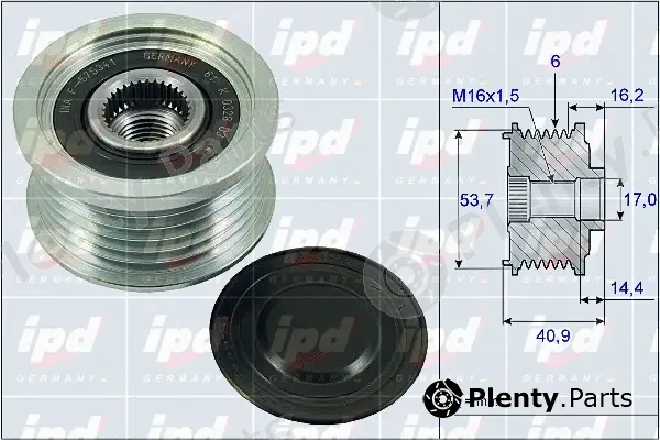 IPD 15-4096 — Alternator Freewheel Clutch