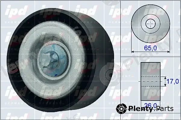 IPD 15-4010 — Deflection/Guide Pulley, V-ribbed belt