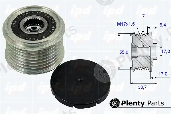 IPD 15-3848 — Alternator Freewheel Clutch