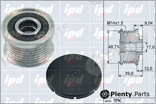 IPD 15-4155 — Alternator Freewheel Clutch