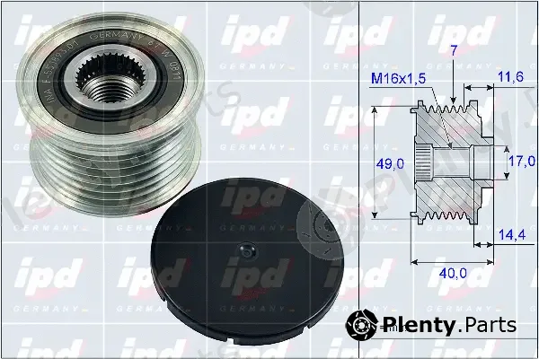 IPD 15-3963 — Alternator Freewheel Clutch