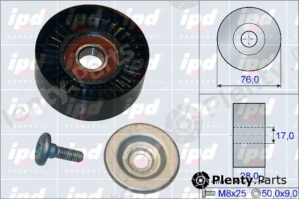 IPD 15-3889 — Deflection/Guide Pulley, V-ribbed belt