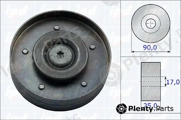 IPD 15-3831 — Deflection/Guide Pulley, V-ribbed belt