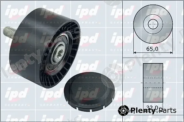 IPD 15-4084 — Deflection/Guide Pulley, V-ribbed belt
