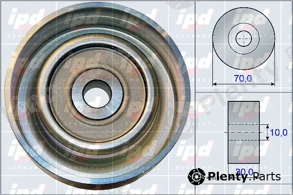 IPD 15-3936 — Deflection/Guide Pulley, V-ribbed belt