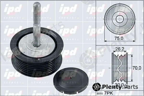 IPD 15-4138 — Deflection/Guide Pulley, V-ribbed belt