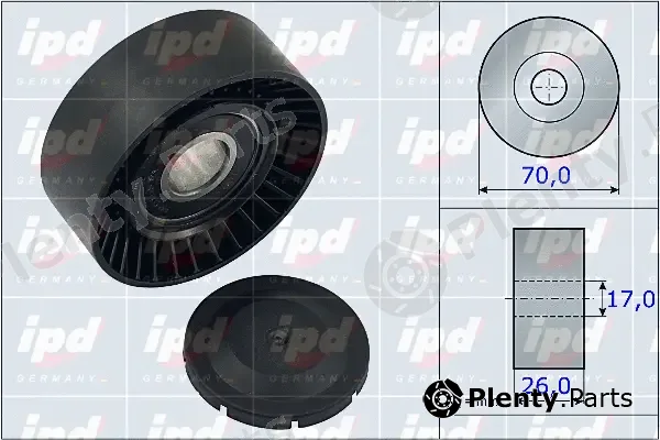 IPD 15-4002 — Tensioner Pulley, V-ribbed belt