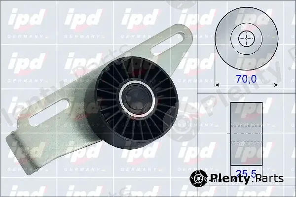 IPD 15-3857 — Tensioner Pulley, V-ribbed belt