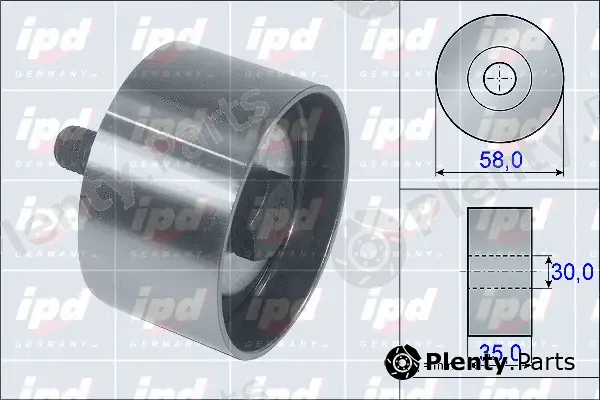 IPD 15-3929 — Deflection/Guide Pulley, V-ribbed belt