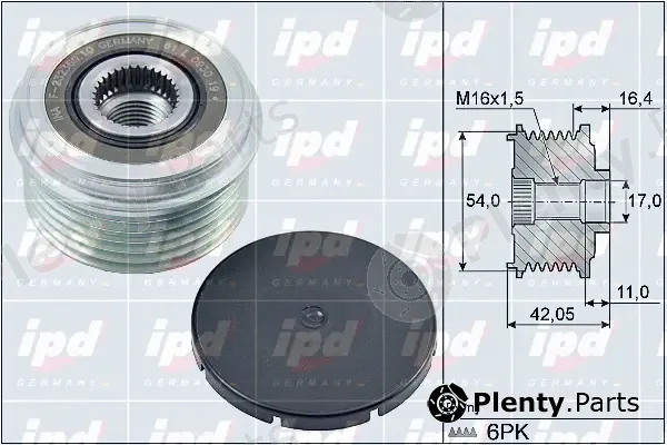 IPD 15-4161 — Alternator Freewheel Clutch
