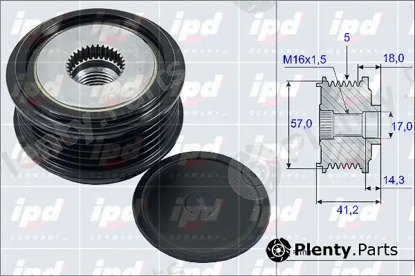 IPD 15-3969 — Alternator Freewheel Clutch