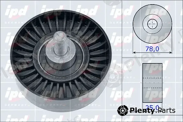 IPD 15-3911 — Deflection/Guide Pulley, V-ribbed belt