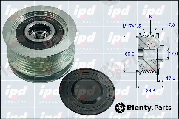 IPD 15-4008 — Alternator Freewheel Clutch