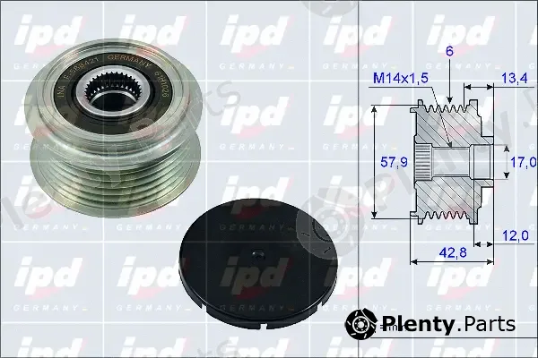 IPD 15-3892 — Alternator Freewheel Clutch