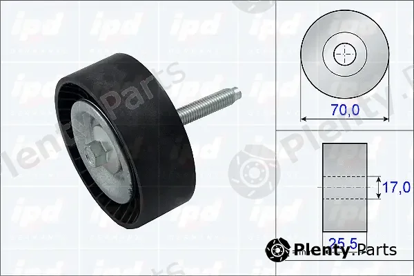 IPD 15-3829 — Deflection/Guide Pulley, V-ribbed belt