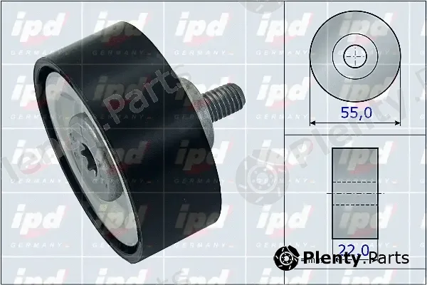 IPD 15-4086 — Deflection/Guide Pulley, V-ribbed belt