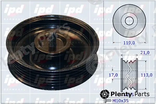 IPD 15-3884 — Deflection/Guide Pulley, V-ribbed belt