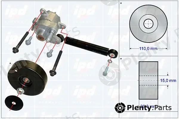 IPD 15-3861 — Repair Kit, v-ribbed belt tensioner