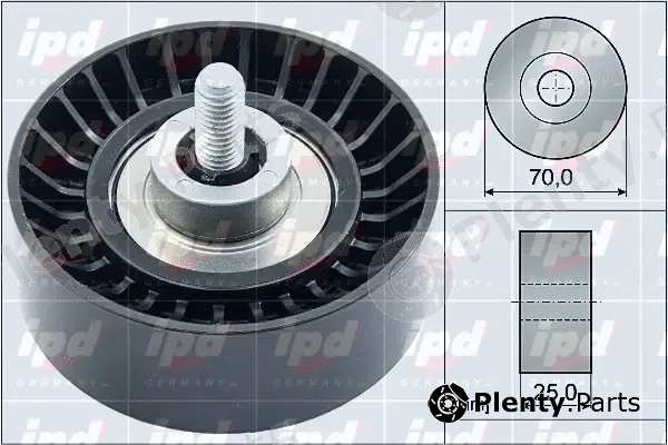 IPD 15-4108 — Deflection/Guide Pulley, V-ribbed belt